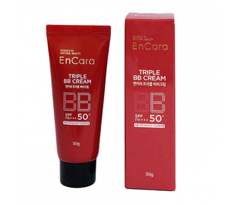 KEM TƯƠI ENCARA TRIPLE BB SPF50 (Kem chống nắng – Dưỡng trắng & Kem nền che khuyết điểm)